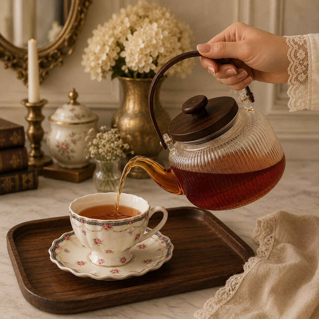 قوری پیرکس شیار دار