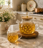 قوری پیرکس طرح گل بابونه
